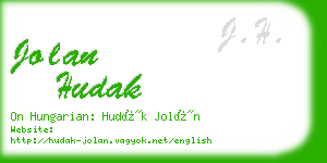 jolan hudak business card